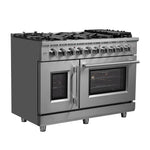 Forno Massimo 48-Inch Freestanding French Door Gas Range, 8 Burners, Convection Oven, Energy Efficient - BonPrix Électroménagers