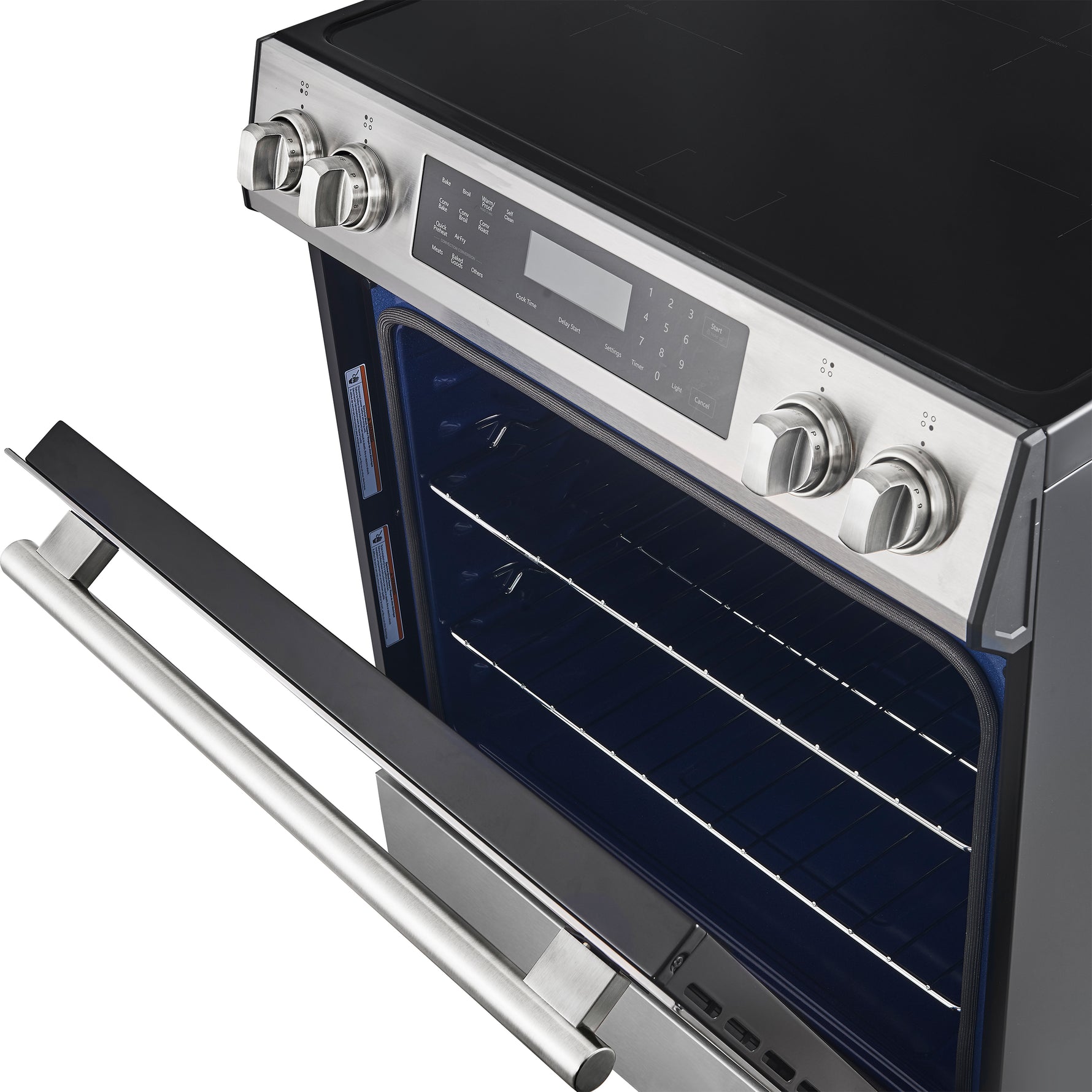 Forno Donatello Espresso 30-Inch Slide-In Stainless Steel Induction Range, Convection Oven, 5 Cooking Zones, Touch Control Panel - BonPrix Électroménagers