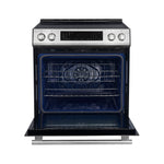 Forno Donatello Espresso 30-Inch Slide-In Stainless Steel Induction Range, Convection Oven, 5 Cooking Zones, Touch Control Panel - BonPrix Électroménagers
