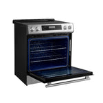 Forno Donatello Espresso 30-Inch Slide-In Stainless Steel Induction Range, Convection Oven, 5 Cooking Zones, Touch Control Panel - BonPrix Électroménagers