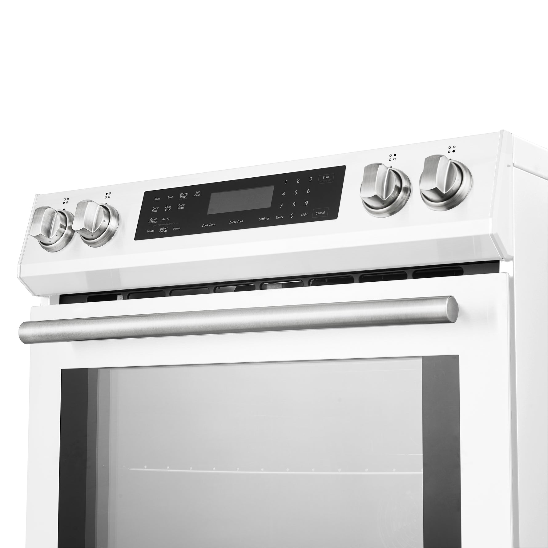 Forno Donatello Espresso 30-Inch Slide-In White Induction Range, Convection Oven, 5 Cooking Zones, Touch Control Panel - BonPrix Électroménagers
