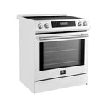 Forno Donatello Espresso 30-Inch Slide-In White Induction Range, Convection Oven, 5 Cooking Zones, Touch Control Panel - BonPrix Électroménagers