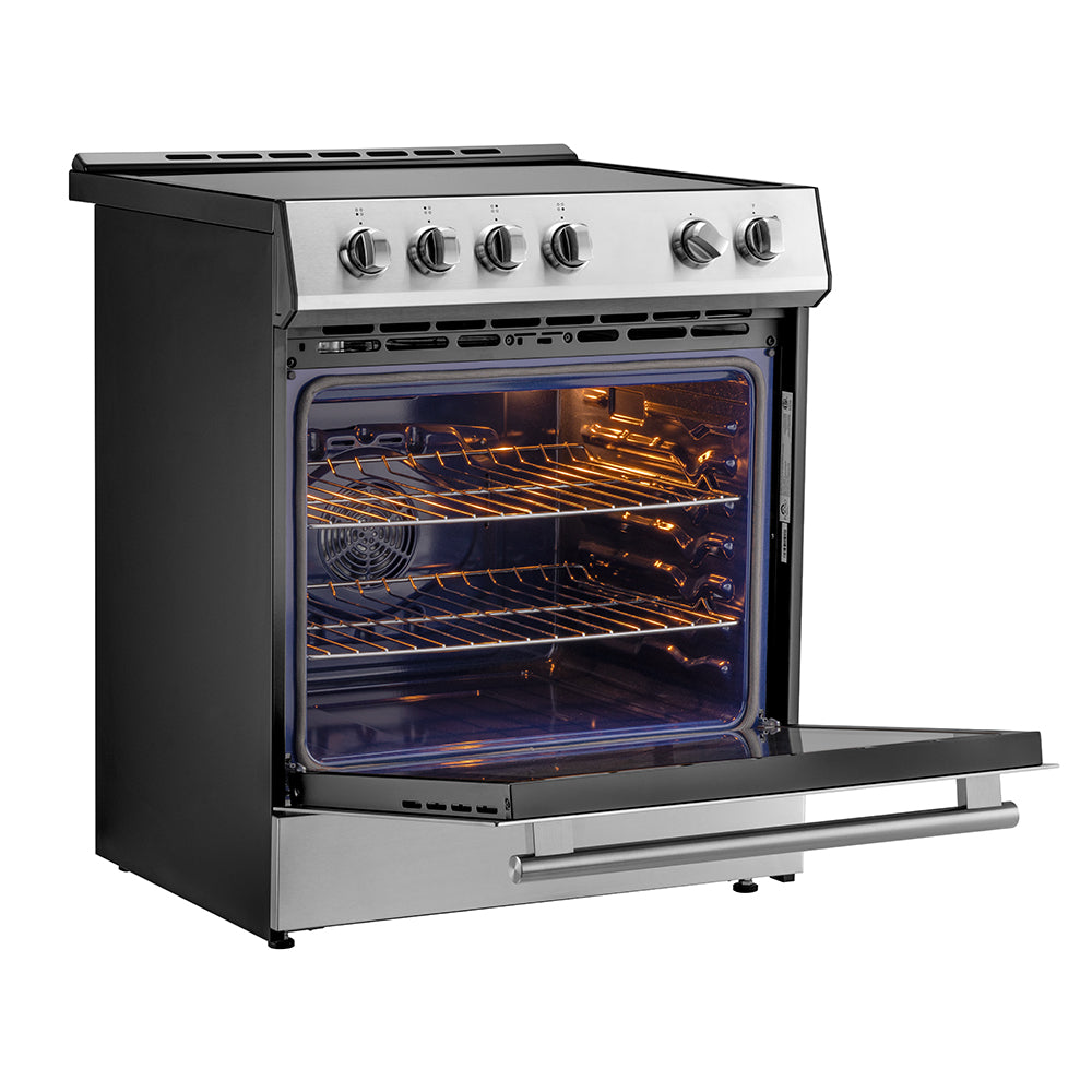 Forno Leonardo Espresso 30-Inch Slide-In Stainless Steel Induction Range, Convection Oven, 5 Cooking Zones - BonPrix Électroménagers