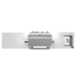 FORNO Bulnes 30-Inch BBQ, 60,000 BTU, 3 Burners with Sear & Rotisserie Infrared Burners, Stainless Steel Outdoor Kitchen with 1.8 cu.ft. Beverage Center & White Sintered Stone Countertops - BonPrix Électroménagers