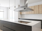 Forno Coppito 30-Inch Island Range Hood, Stainless Steel, LED Lighting, Adjustable Fan Speeds