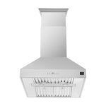 Forno Coppito 36-Inch Island Range Hood, Stainless Steel, LED Lighting, Adjustable Fan Speeds - BonPrix Électroménagers