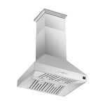Forno Coppito 36-Inch Island Range Hood, Stainless Steel, LED Lighting, Adjustable Fan Speeds - BonPrix Électroménagers