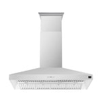 Forno Coppito 60-Inch Island Range Hood, Stainless Steel, LED Lighting, Adjustable Fan Speeds - BonPrix Électroménagers
