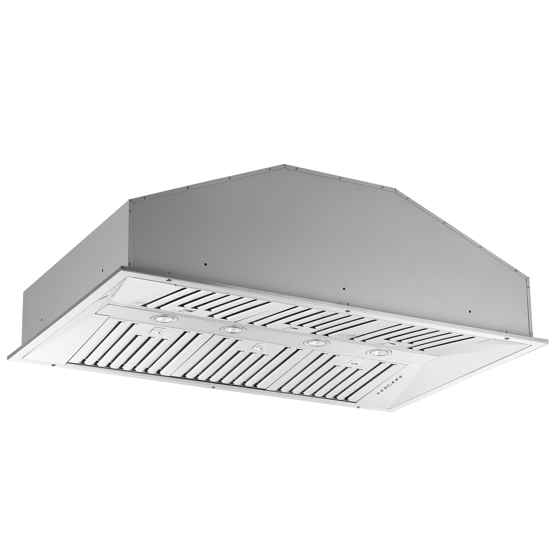 Forno Altilia 48-Inch Insert Range Hood, Stainless Steel, LED Lighting, Baffle Filters - BonPrix Électroménagers