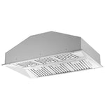 Forno Altilia 48-Inch Insert Range Hood, Stainless Steel, LED Lighting, Baffle Filters - BonPrix Électroménagers