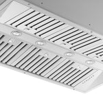 Forno Altilia 48-Inch Insert Range Hood, Stainless Steel, LED Lighting, Baffle Filters - BonPrix Électroménagers