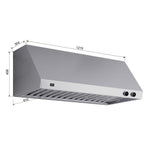 Forno Biagio 48-Inch Wall Mounted Range Hood, Stainless Steel, Heavy Duty - BonPrix Électroménagers