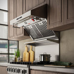 Forno Savona 30-Inch Wall Mount Range Hood, Baffle Filters, Backsplash Included - BonPrix Électroménagers