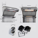 Forno Savona 36-Inch Wall Mount Range Hood, Hybrid Filters, Backsplash Included - BonPrix Électroménagers