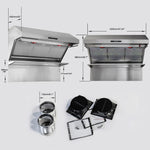 Forno Savona 48-Inch Wall Mount Range Hood, Hybrid Filters, Backsplash Included - BonPrix Électroménagers