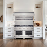 Forno Savona 60-Inch Wall Mount Range Hood, Hybrid Filters, Backsplash Included - BonPrix Électroménagers