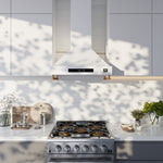 Forno Venezia 30 Inch Wall-Mounted Range Hood in White with Touch Controls and Baffle Filters - BonPrix Électroménagers