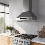 Forno Venezia 30 Inch Wall-Mounted Range Hood with Touch Controls and Baffle Filters - BonPrix Électroménagers