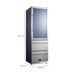 Forno Azienda 24-Inch Dual Temperature Zone Wine Cooler, Up to 108 Bottles, Two Refrigerated Drawers, Adjustable Temperature Zones, Energy Efficient - BonPrix Électroménagers
