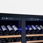 Forno Vernazza 40-Inch Side-by-Side Dual Zone Wine Cellar, 25.07 cu.ft Capacity, Stainless Steel, Temperature Control, UV-Protected Glass Door, Wooden Shelves - BonPrix Électroménagers