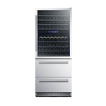 Forno Capraia 30-Inch Dual Temperature Zone Wine Cooler, Up to 144 Bottles, Two Refrigerated Drawers, Adjustable Temperature Zones - BonPrix Électroménagers