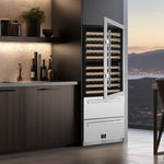Forno Celano 30-Inch Dual Zone Wine Cooler and Beverage Cooler, 21.3 cu.ft, Stainless Steel - BonPrix Électroménagers