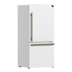 Forno Milano Espresso 31-Inch Bottom Freezer Refrigerator, White, 17.2 cu.ft Capacity, Energy Efficient - BonPrix Électroménagers