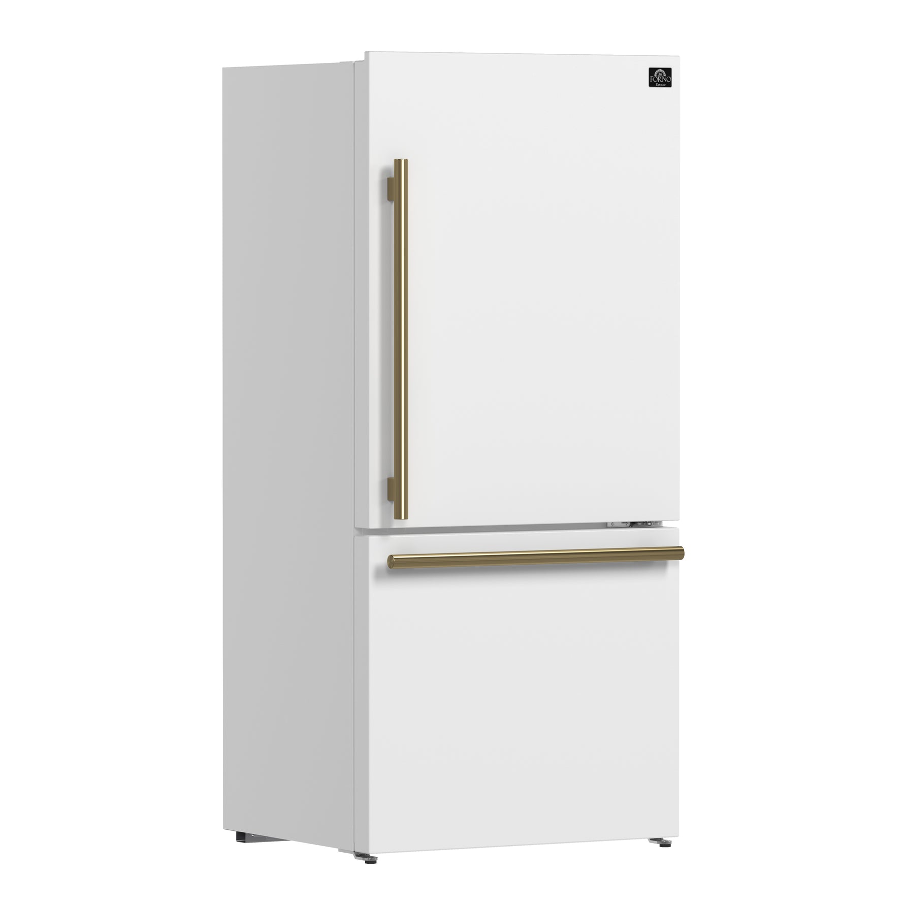 Forno Milano Espresso 31-Inch Bottom Freezer Refrigerator, White, 17.2 cu.ft Capacity, Energy Efficient - BonPrix Électroménagers