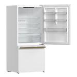 Forno Milano Espresso 31-Inch Bottom Freezer Refrigerator, White, 17.2 cu.ft Capacity, Energy Efficient - BonPrix Électroménagers