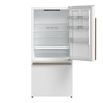 Forno Milano Espresso 31-Inch Bottom Freezer Refrigerator, White, 17.2 cu.ft Capacity, Energy Efficient - BonPrix Électroménagers