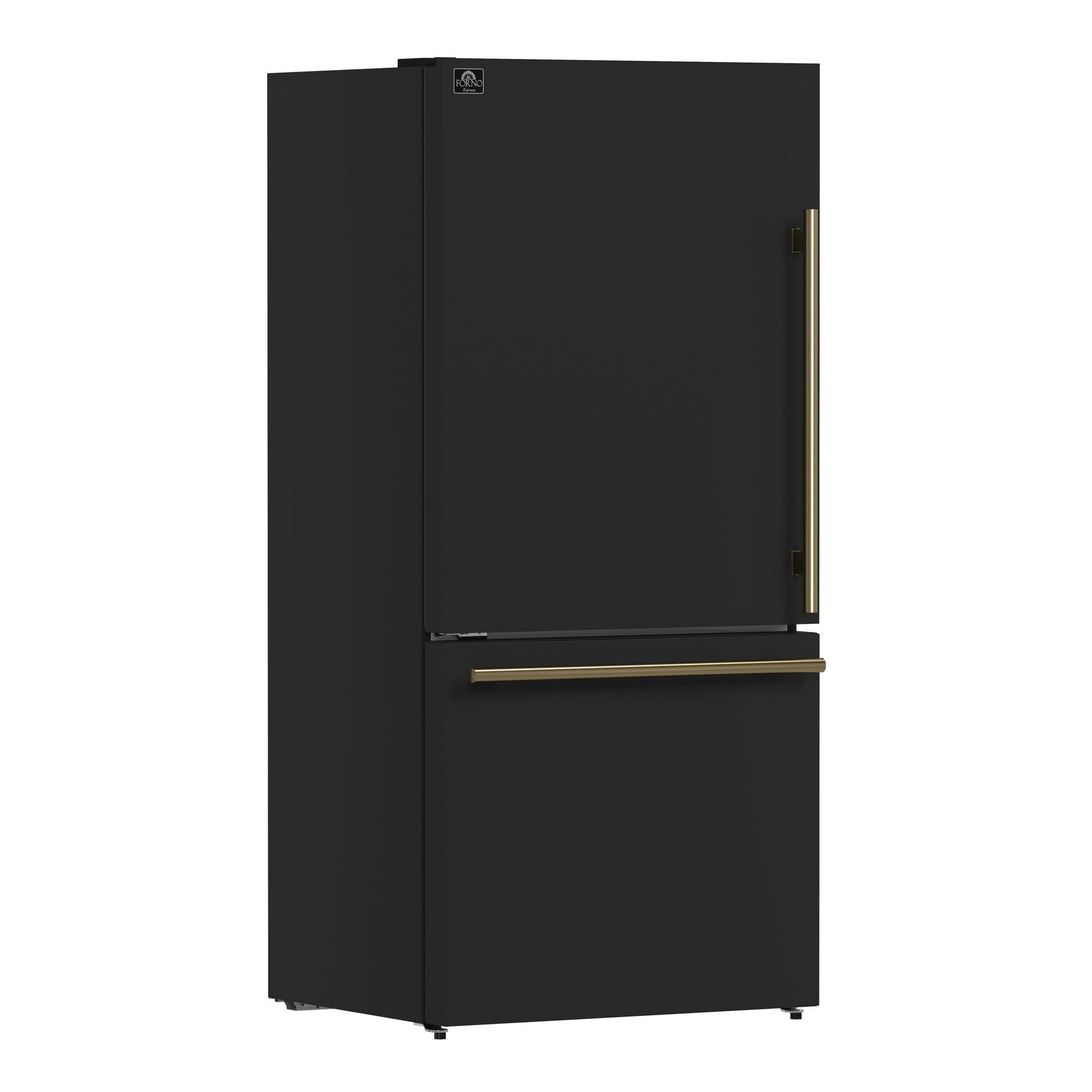 Forno Milano Espresso 31-Inch Black Bottom Freezer Refrigerator, 17.2 Cu. Ft., Energy-Efficient, No Frost, Built-In Ice Maker - BonPrix Électroménagers