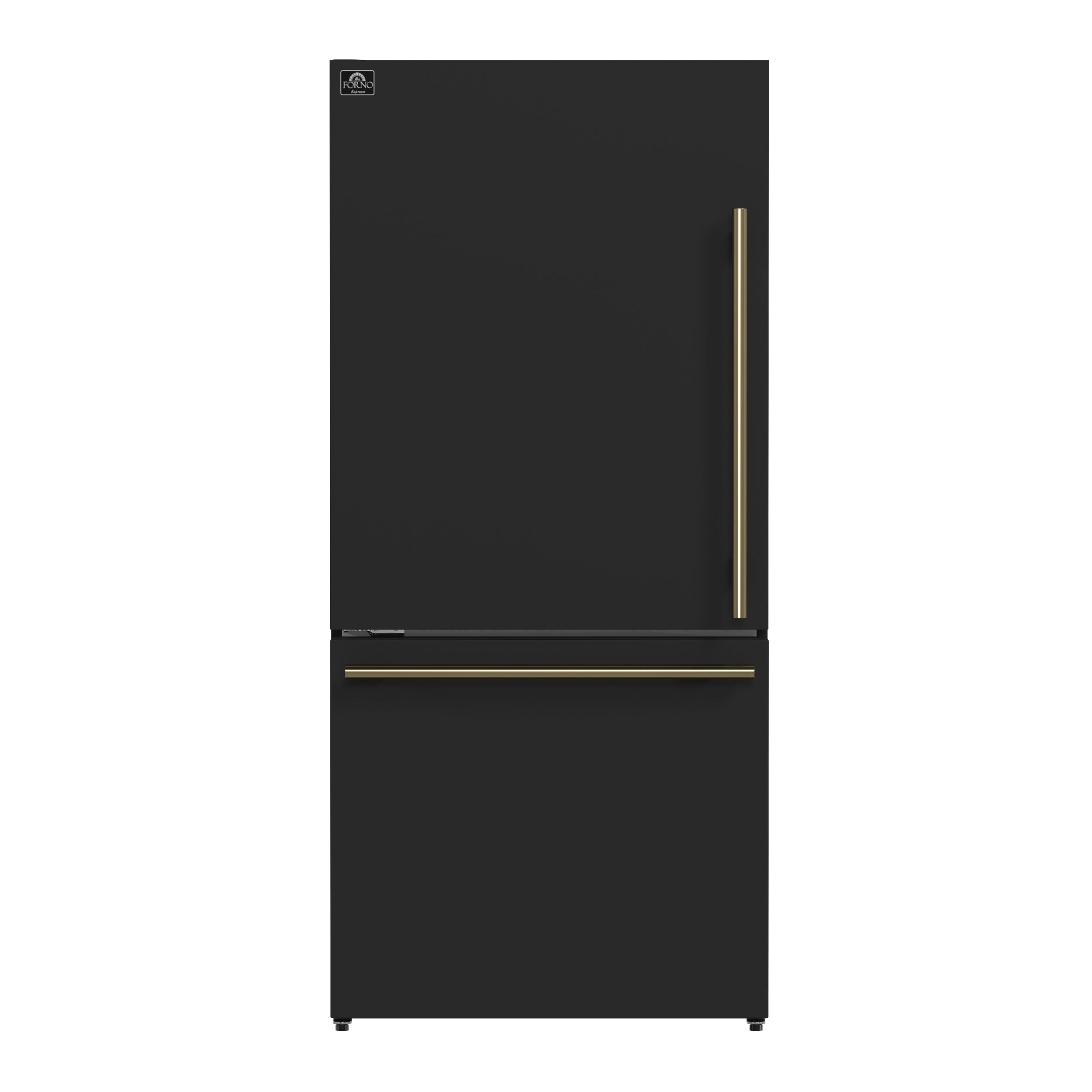 Forno Milano Espresso 31-Inch Black Bottom Freezer Refrigerator, 17.2 Cu. Ft., Energy-Efficient, No Frost, Built-In Ice Maker - BonPrix Électroménagers