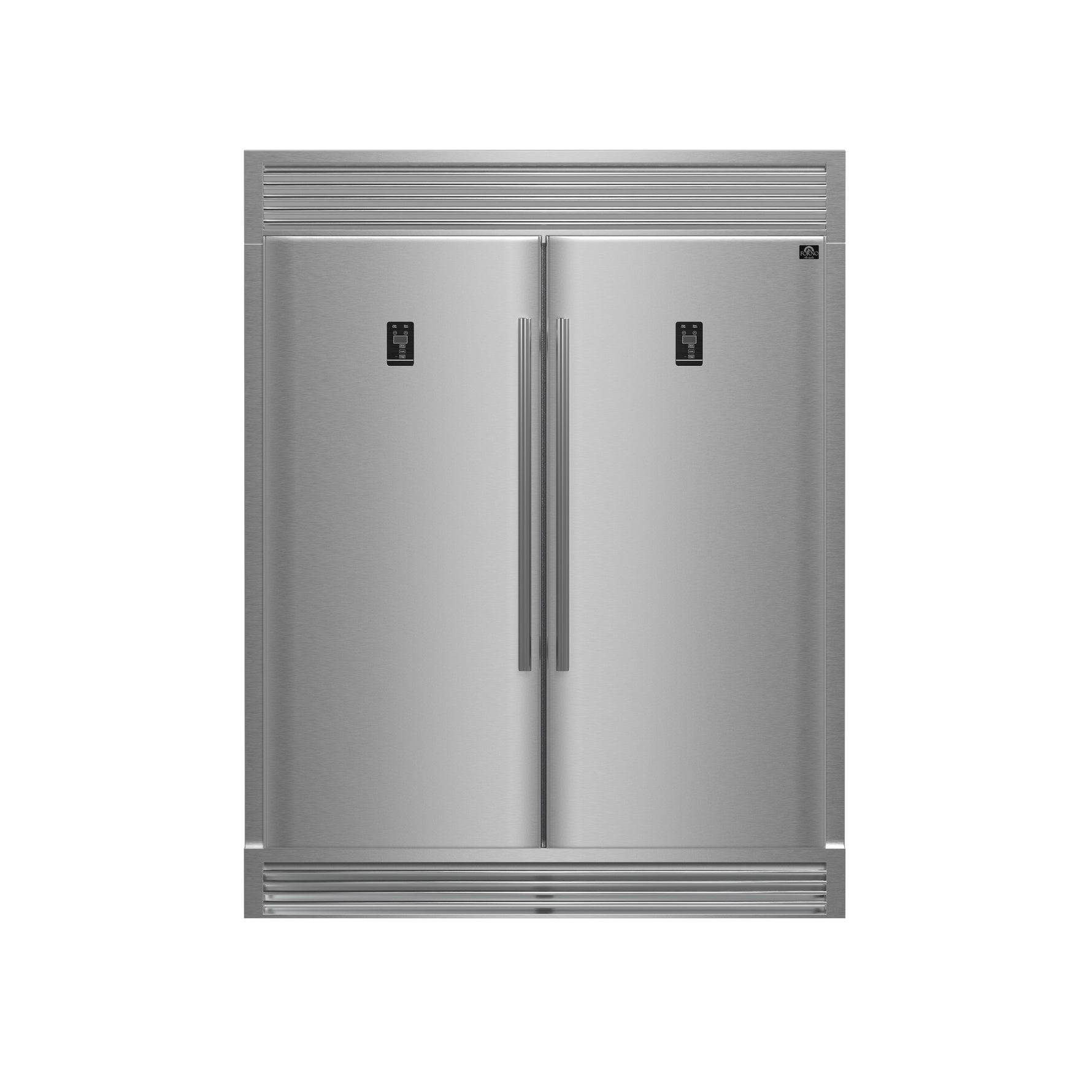 FORNO Premium 2-Piece Kitchen Bundle - Capriasca 48" Stainless Steel Range, Rizzuto 60" W. Dual Combo Convertible Refrigerator - FBDL-019-04CAUS - BonPrix Électroménagers