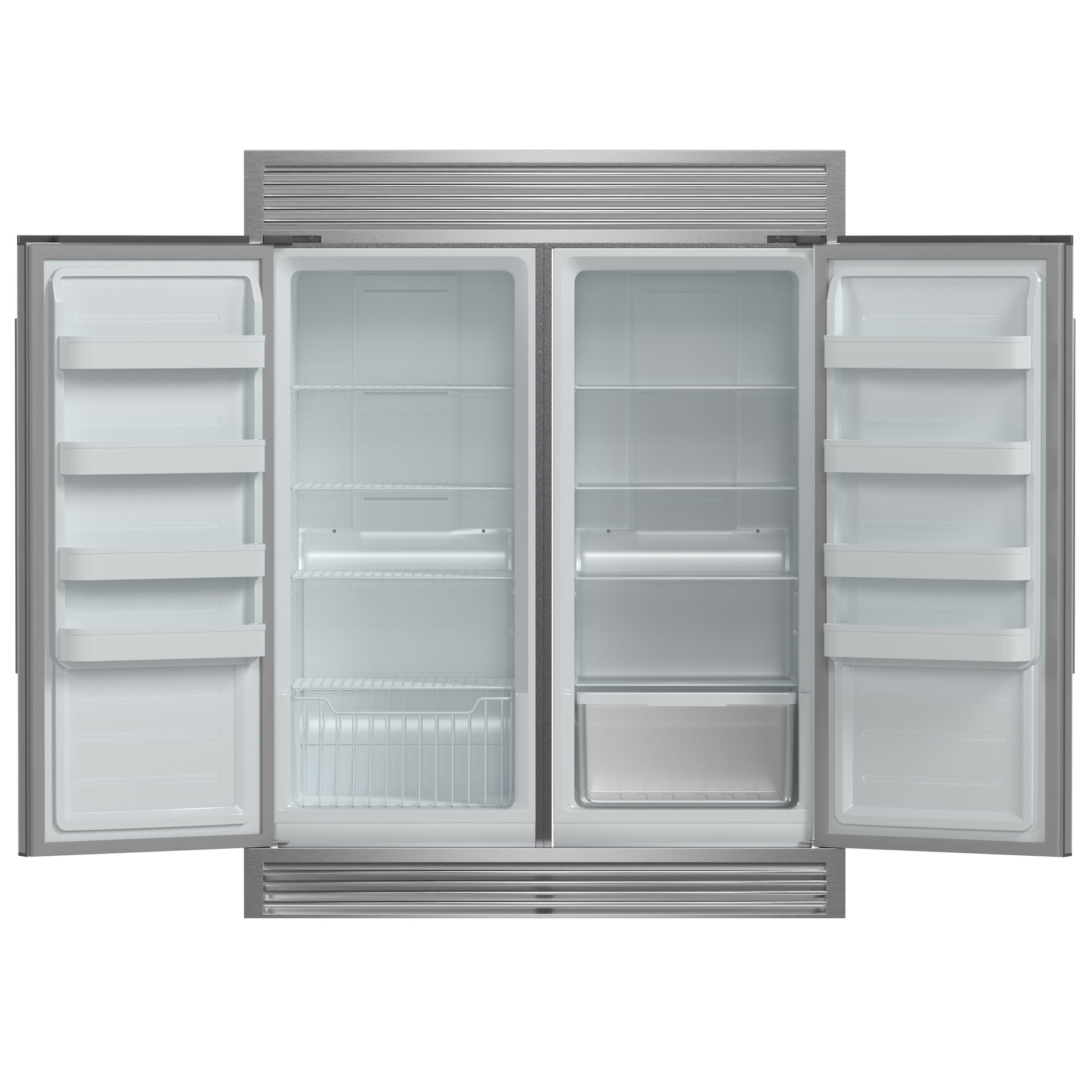 Forno Rizzuto 56-Inch Convertible Refrigerator/Freezer Set, 27.6 cu.ft Total Capacity, Decorative Grill, ENERGY STAR Certified - BonPrix Électroménagers