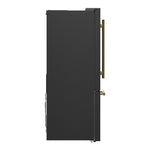 Forno Gallipoli Espresso 30-Inch Black French Door Refrigerator, Bottom Freezer, 17.5 Cu. Ft., No Frost, Ice Maker - BonPrix Électroménagers
