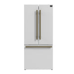 Forno Gallipoli Espresso 30-Inch White French Door Refrigerator, Bottom Freezer, 17.5 Cu. Ft., No Frost, Ice Maker - BonPrix Électroménagers