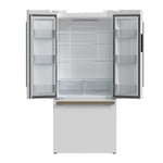 Forno Gallipoli Espresso 30-Inch White French Door Refrigerator, Bottom Freezer, 17.5 Cu. Ft., No Frost, Ice Maker - BonPrix Électroménagers