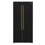 Forno Salerno Espresso 33-Inch Black Side-by-Side Refrigerator, 15.6 Cu. Ft., Energy-Efficient, No Frost, Modern Design - BonPrix Électroménagers
