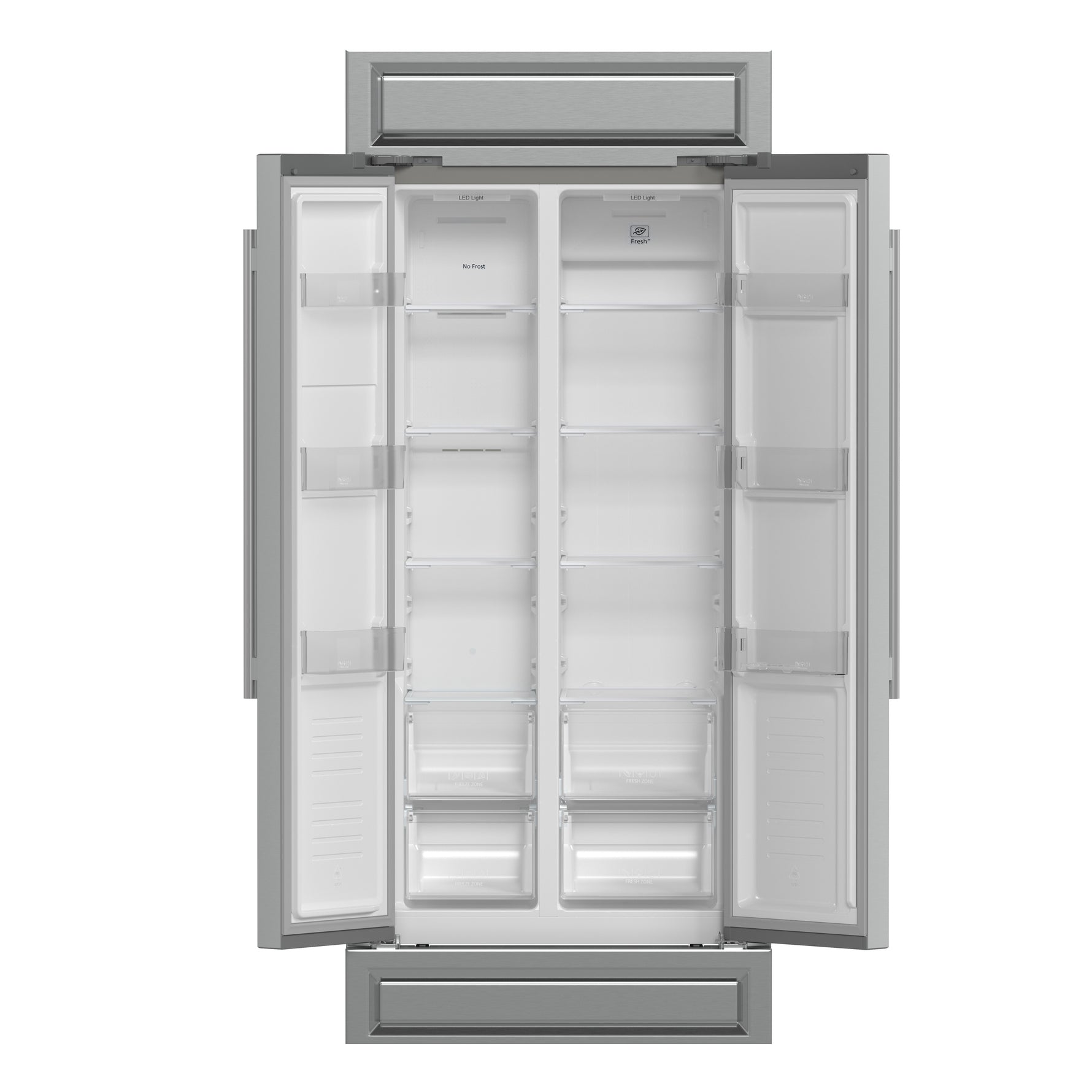 Forno Salerno 37-Inch Built-In Stainless Steel Refrigerator, 15.6 cu.ft, Modern Decorative Grill, ENERGY STAR Certified - BonPrix Électroménagers