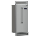 Forno Salerno 37-Inch Built-In Stainless Steel Refrigerator, 15.6 cu.ft, Decorative Grill, ENERGY STAR Certified - BonPrix Électroménagers