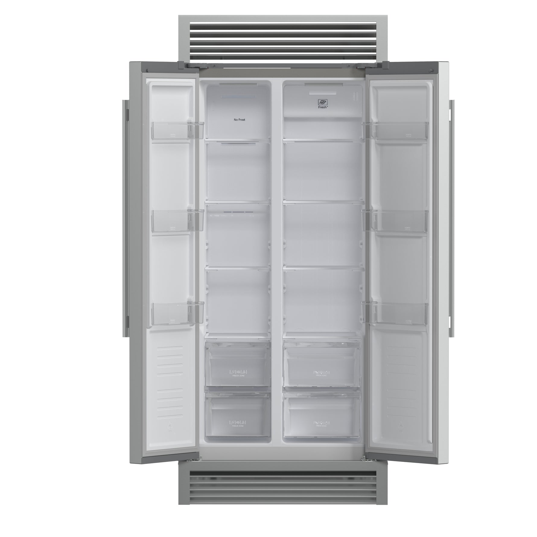 Forno Salerno 37-Inch Built-In Stainless Steel Refrigerator, 15.6 cu.ft, Decorative Grill, ENERGY STAR Certified - BonPrix Électroménagers