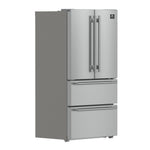 Forno Moena 36-Inch French Door Refrigerator, 19.2 cu.ft, Counter Depth, Ice Maker, Stainless Steel Interior Panel, ENERGY STAR Certified - BonPrix Électroménagers