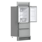Forno Moena 40-Inch French Door Refrigerator, Stainless Steel, 19.2 cu.ft, Decorative Grill, ENERGY STAR Certified - BonPrix Électroménagers