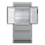 Forno Moena 40-Inch French Door Refrigerator, Stainless Steel, 19.2 cu.ft, Decorative Grill, ENERGY STAR Certified - BonPrix Électroménagers