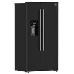 Forno Salerno Espresso 36-Inch Black Side-by-Side Refrigerator, 20 Cu. Ft., Frost-Free, Ice & Water Dispenser, ENERGY STAR Certified - BonPrix Électroménagers