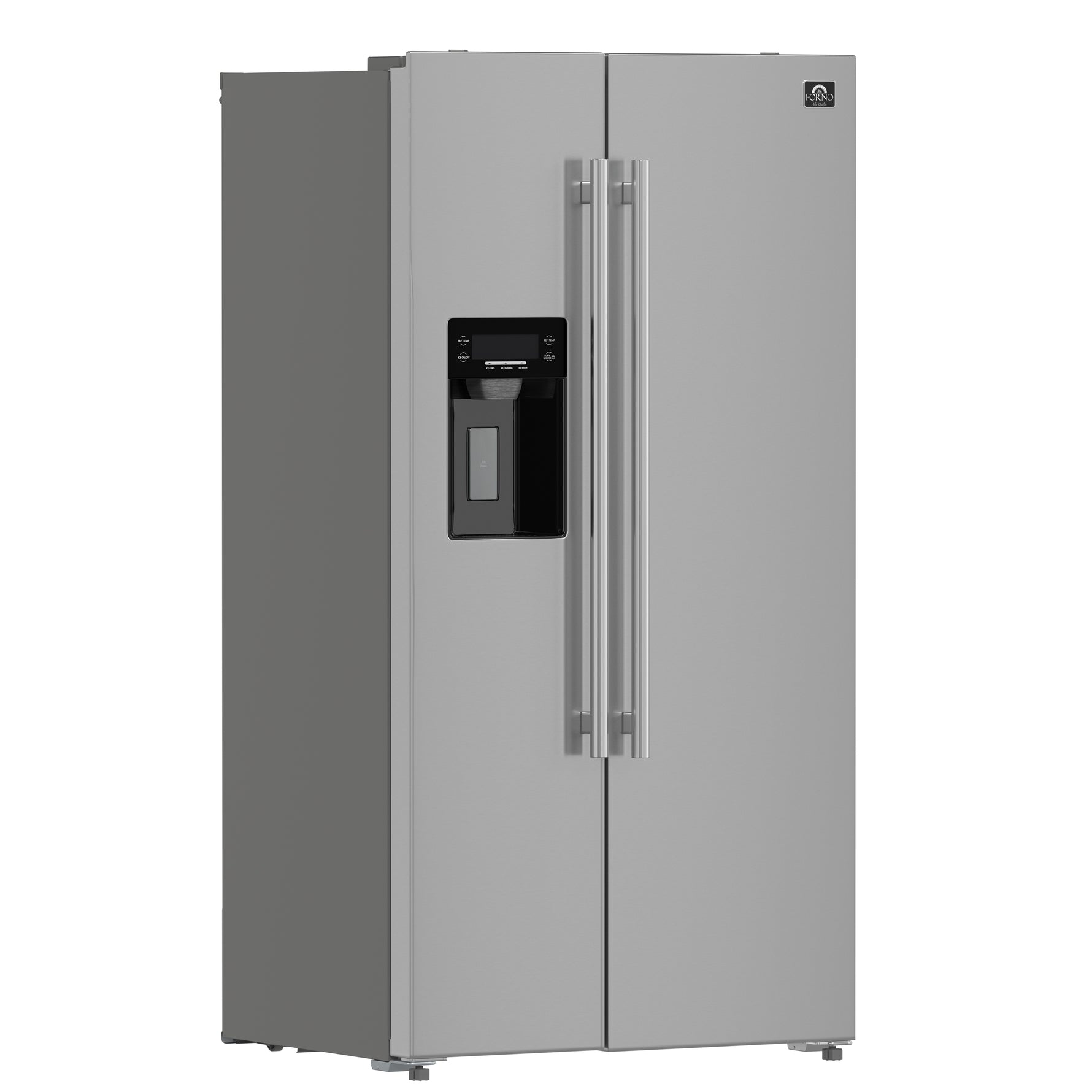 Forno Salerno 36-Inch Side-by-Side Stainless Steel Refrigerator, 20 cu.ft, ENERGY STAR Certified - BonPrix Électroménagers