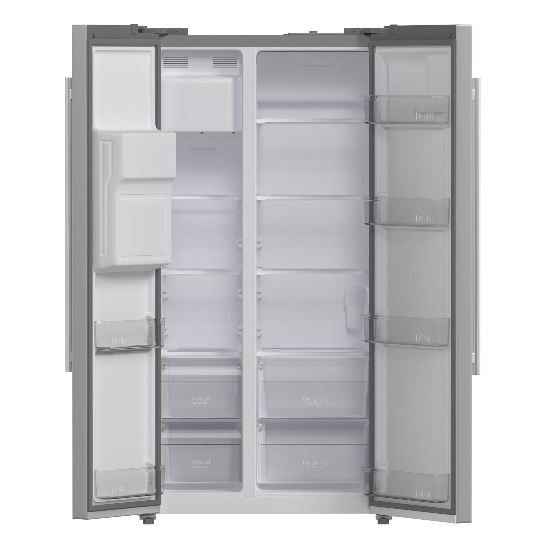 Forno Salerno 36-Inch Side-by-Side Stainless Steel Refrigerator, 20 cu.ft, ENERGY STAR Certified - BonPrix Électroménagers