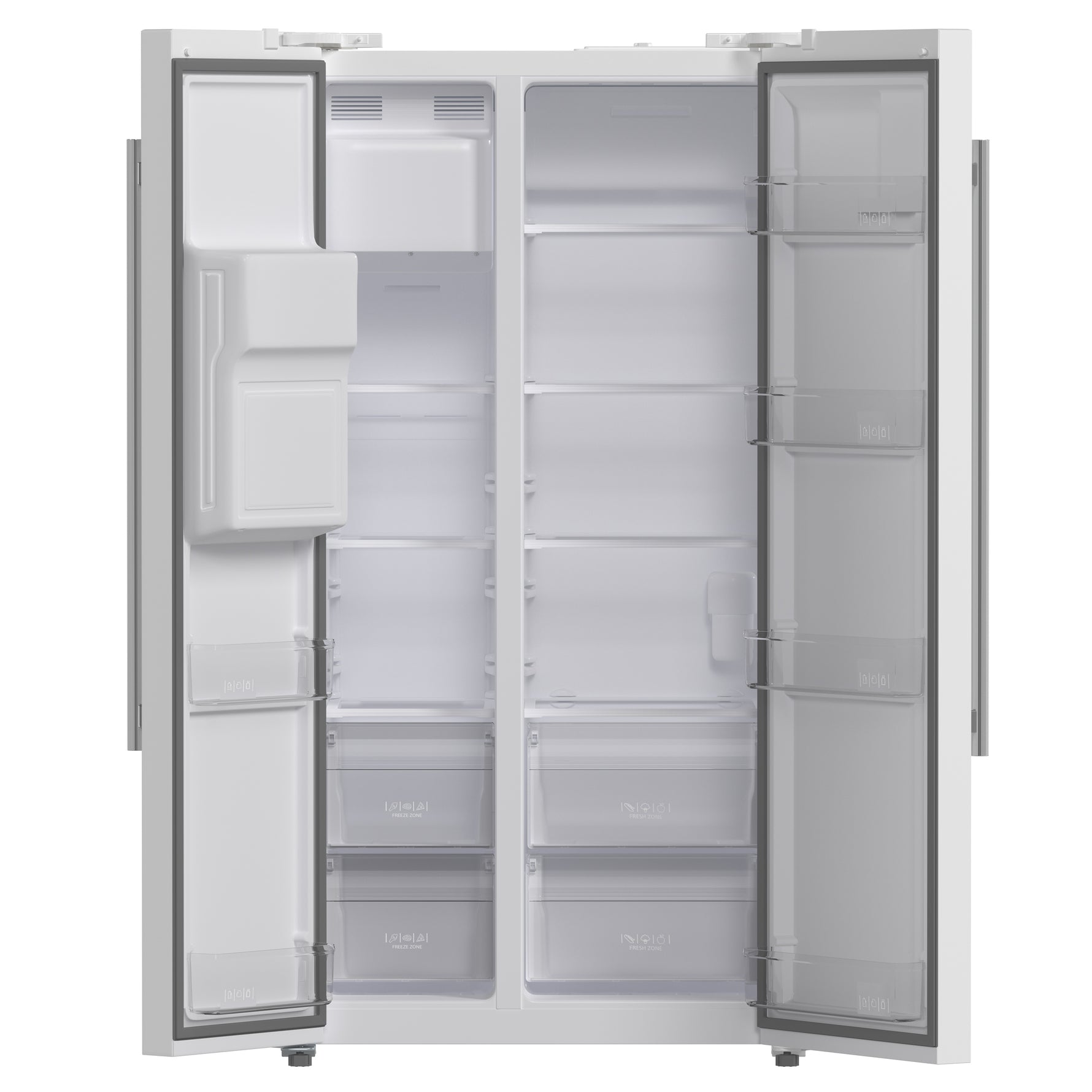 Forno Salerno Espresso 36-Inch White Side-by-Side Refrigerator, 20 Cu. Ft., Frost-Free, Ice & Water Dispenser, ENERGY STAR Certified - BonPrix Électroménagers
