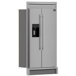 Forno Salerno 40-Inch Built-In Stainless Steel Refrigerator, 20 cu.ft, Decorative Grill, ENERGY STAR Certified - BonPrix Électroménagers