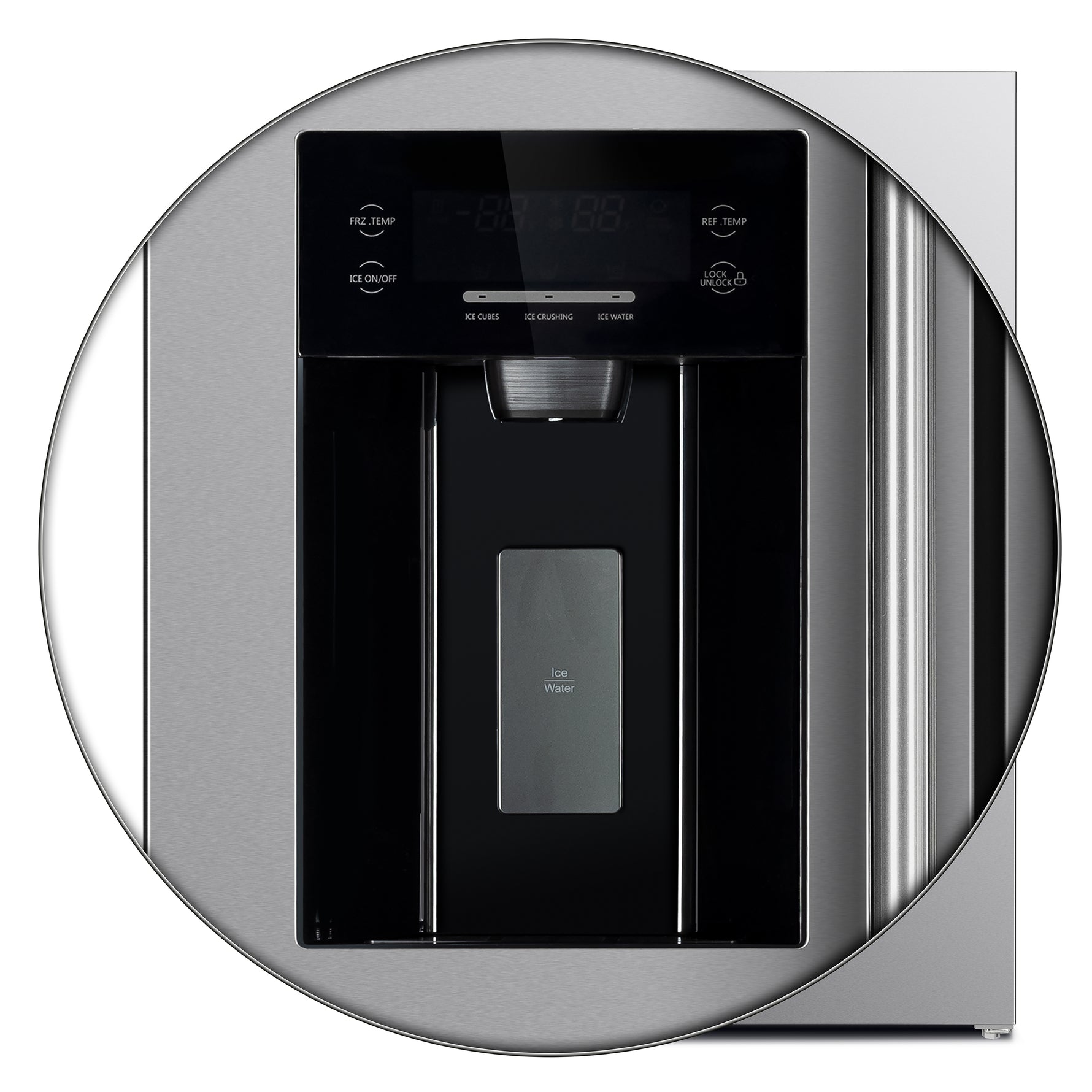 Forno Salerno 40-Inch Built-In Stainless Steel Refrigerator, 20 cu.ft, Decorative Grill, ENERGY STAR Certified - BonPrix Électroménagers